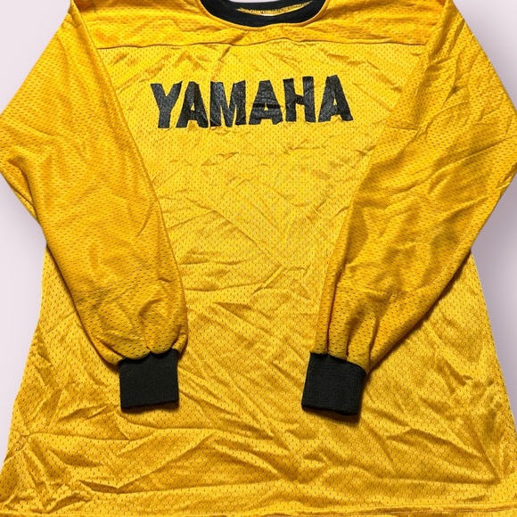 Yamaha Gold Long Sleeve Nylon Top Jersey Size XL - Picture 2 of 16